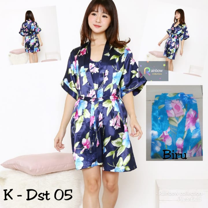 SET DASTER KIMONO 2IN1 SATIN IMPORT REALPICT / BEST SELLER DASTER KIMONO POLOS &amp; MOTIF