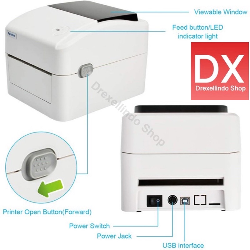 XPRINTER XP-420B 420B USB Thermal Printer Barcode Label Stiker