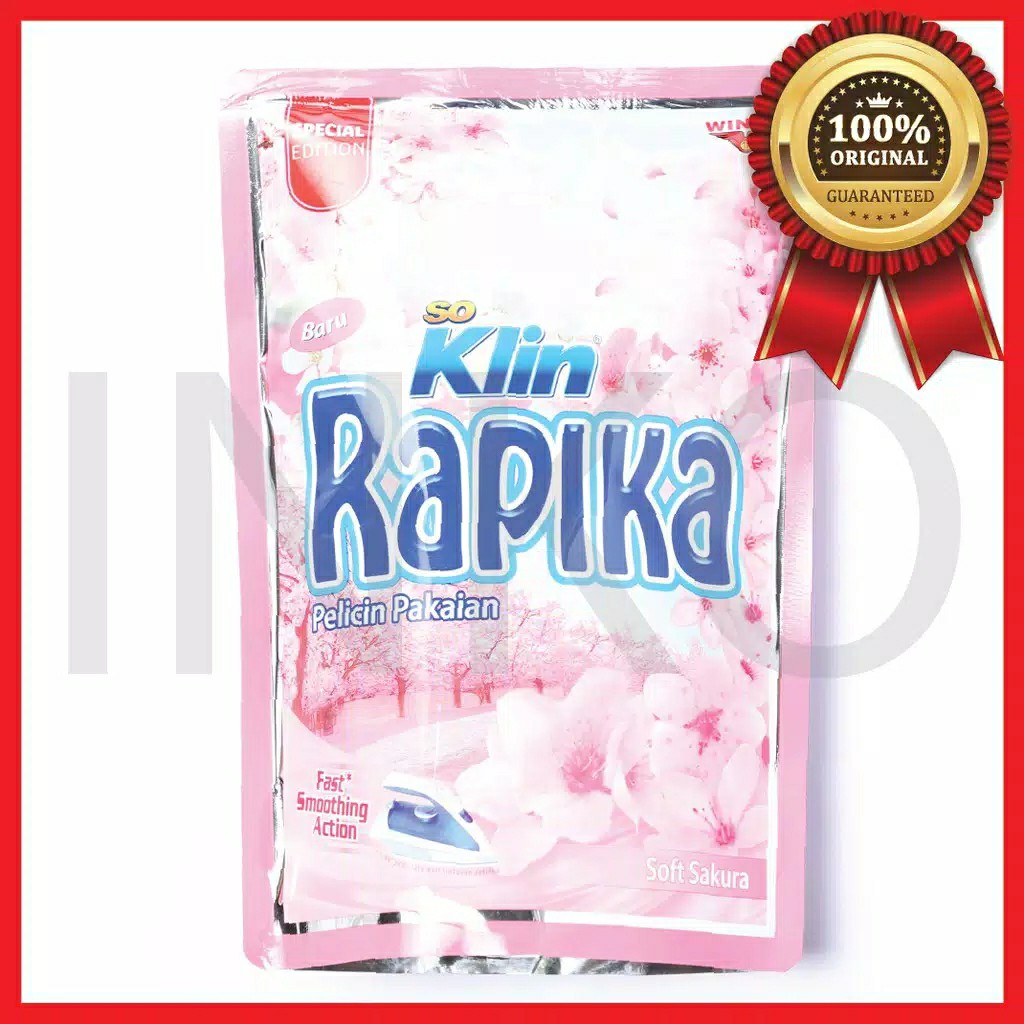 Rapika Pelicin Pakaian Soft Sakura Fast Smoothing Action Pouch 400ml