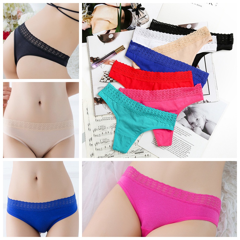 celana thong celana dalam lace Bahan tali sexy g string bikini ( Model dan Warna Random) C103