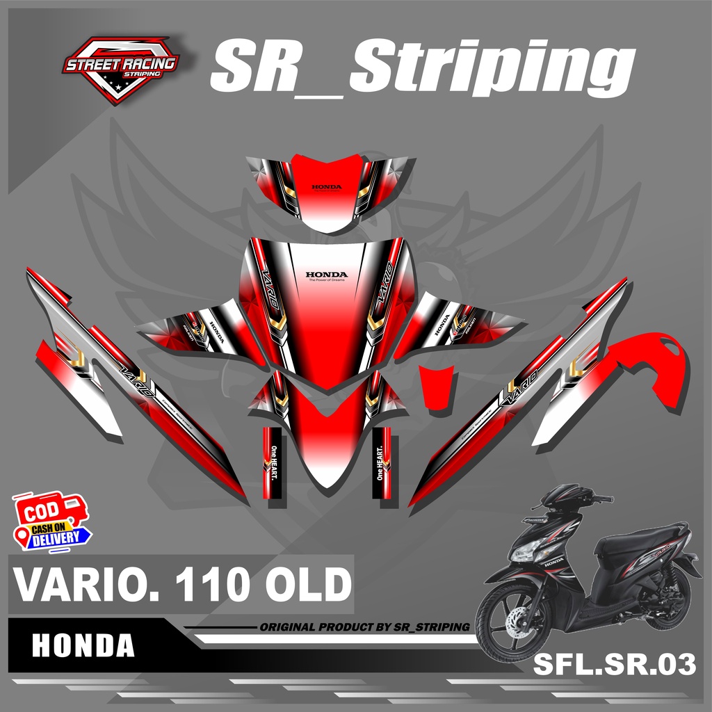 Decal Full Body VARIO 110 Old - Sticker Decal VARIO 110 Old Motif Racing. SFL.SR.03