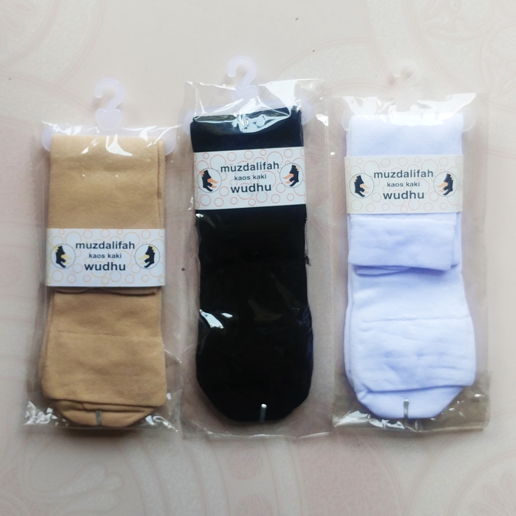 Kaos Kaki Umroh Haji AVO Muslimah Wanita Premium Sebetis Bisa Wudhu