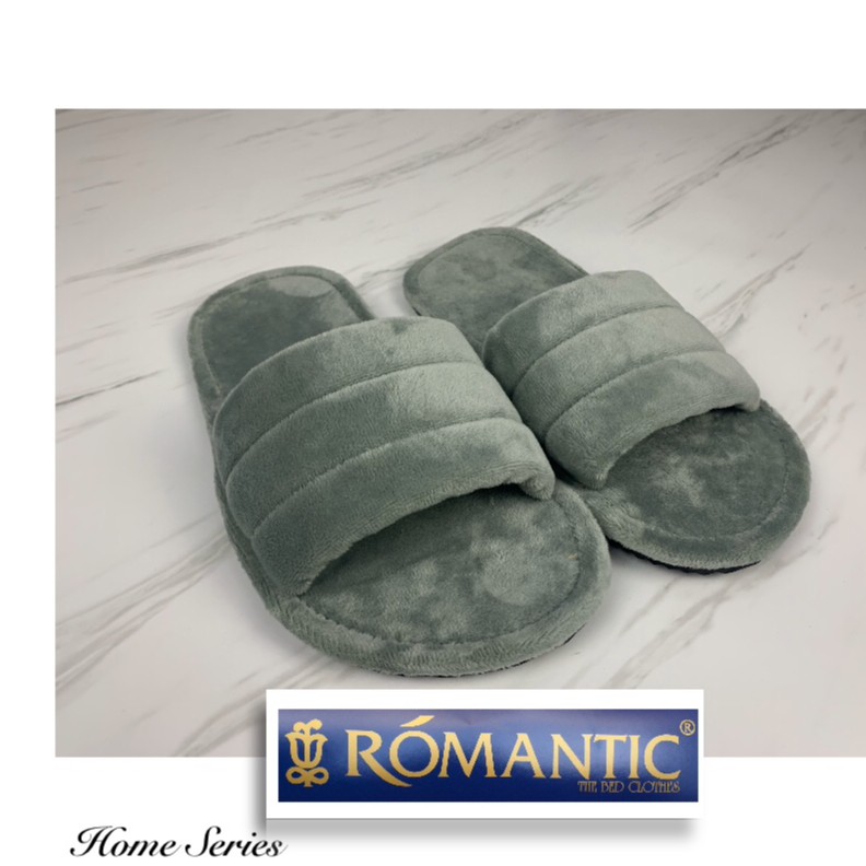 Sandal ROMANTIC Home Series Rumah Bulu Aesthetic cuci anti slip import