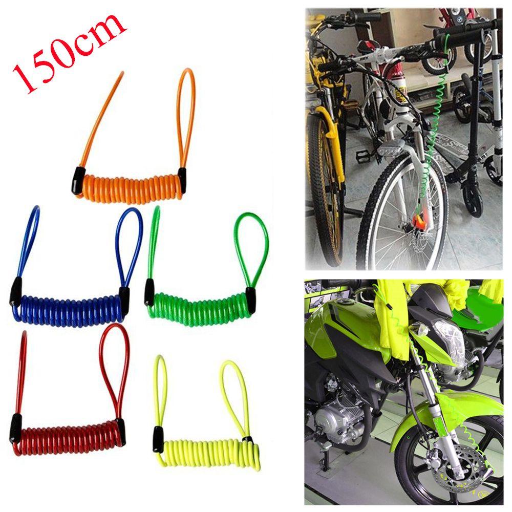 Populer 150cm Warna Acak Sepeda Motor Safety Lanyard Universal Anti-Hilang Sepeda Pengingat Kabel