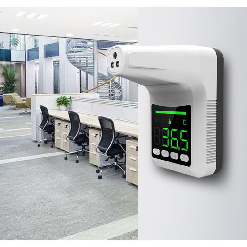 THERMOMETER INFRARED TEMBAK DINDING STANDING OTOMATIS DIGITAL ALAT UKUR CEK SUHU TUBUH TANPA KONTAK