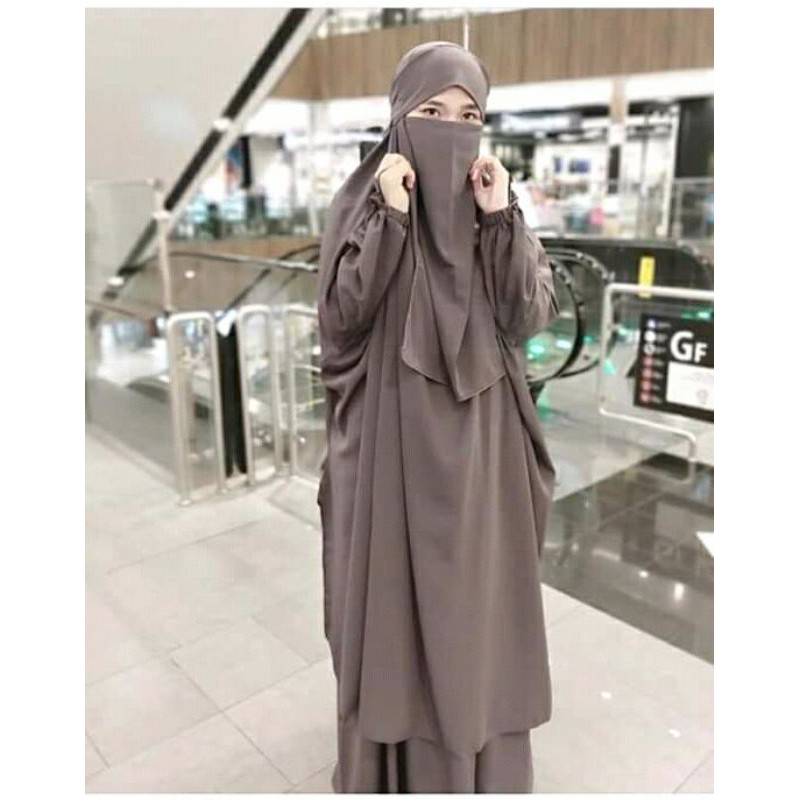 FRENCH KHIMAR LENGAN BOLONG