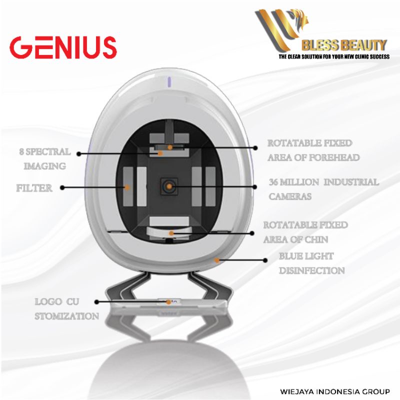 Skin Analyzer GENIUS Analisis Kulit WiFi Artificial Intelligence Bergaransi