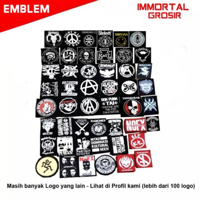 Patch Emblem Kotak Band Punk Metal Underground Marjinal Deadsquad Burgerkill Ramones Motorhead