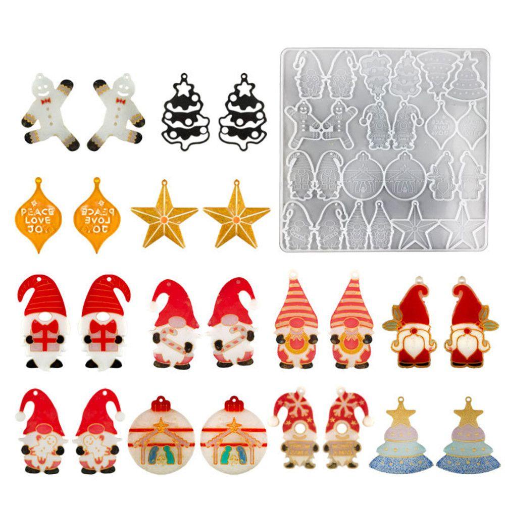 Solighter Anting Cetakan Resin Kerajinan Resin UV Epoxy Dwarf Taman Elves Silicone Mould