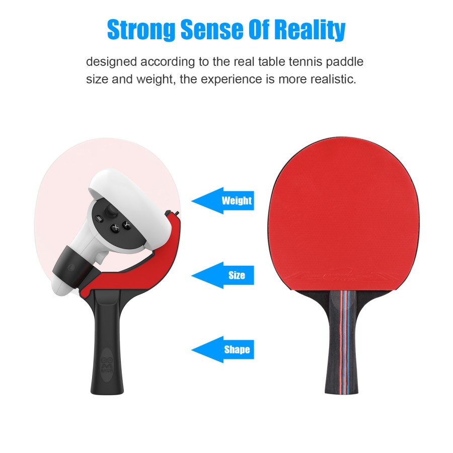 AMVR Raket Tenis Meja Paddle Grip Quest 2 Table Tennis VR Game