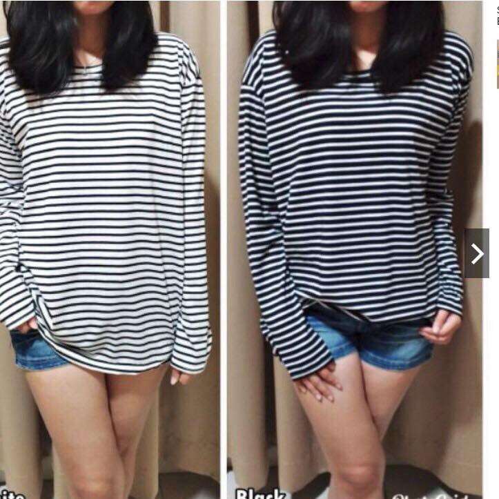 JUMBO SIZE L s/d XXL Kaos Atasan Salur Stevy Top