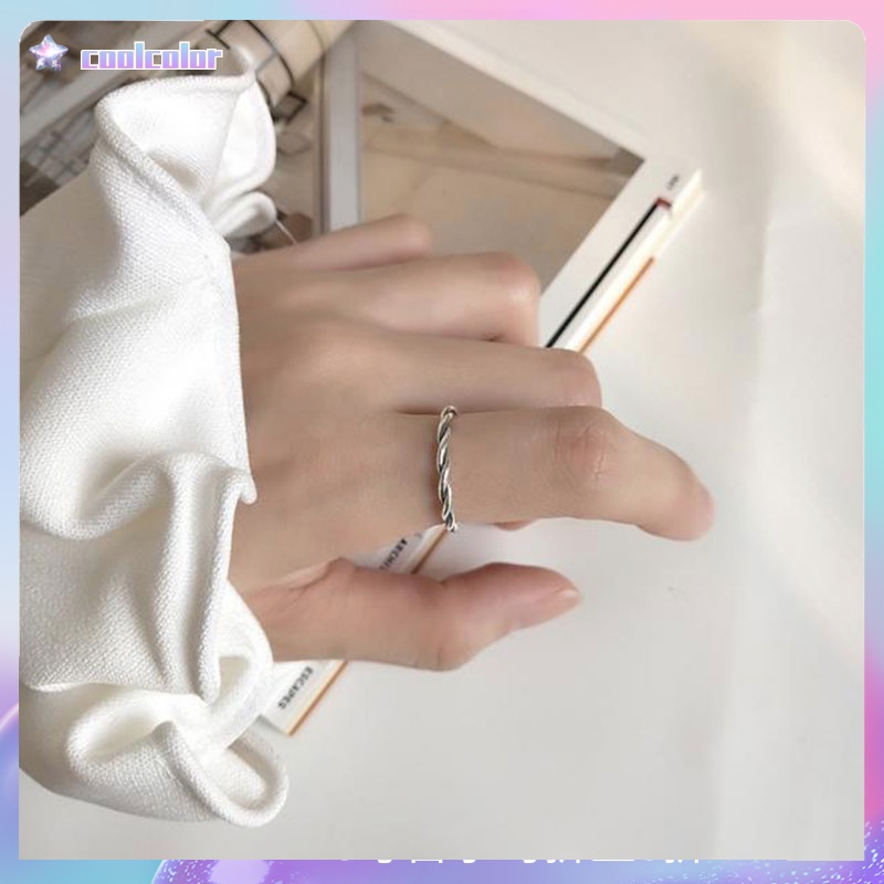 【Ready Stock】2 Buah/Set Fashionable Jari Telunjuk Wanita Cincin Dapat Disesuaikan Senyum Terbuka Wanita Korea 2021 terbaru fashion murah COD