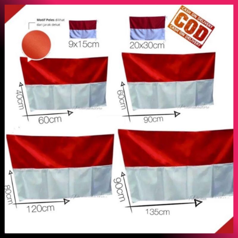 Bendera Kain Merah Putih Bendera Merah Putih Satin Bendera Indonesia Bendera Agustusan
