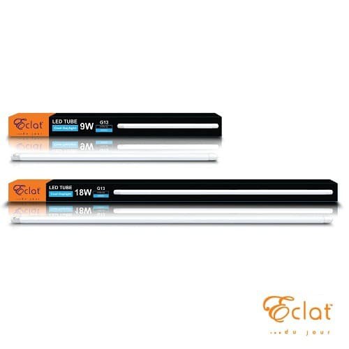 ECLAT LAMPU TL LED TUBE 9W CDL 6500K T8 600mm With Glass Protection