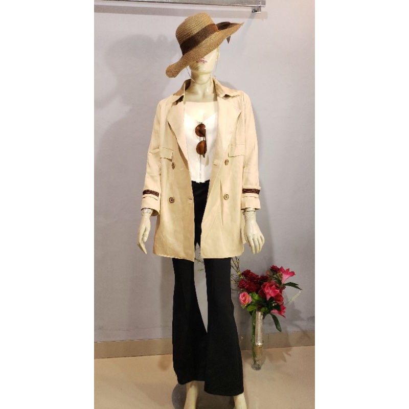 coat suede import korea