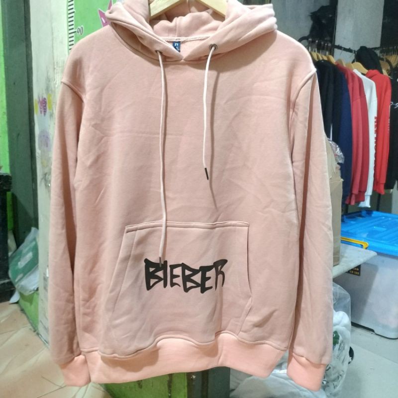 Hoodie HM Justin Bieber Changes Pink Hnm Wanita Cewek Full Tag Free Paper Bag