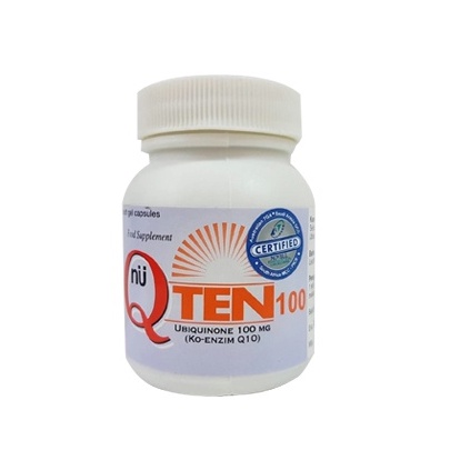 QTen 100 30's Kapsul Novell / Q-Ten 100 mg / Coenzyme Q10 100 mg / Vitamin Jantung