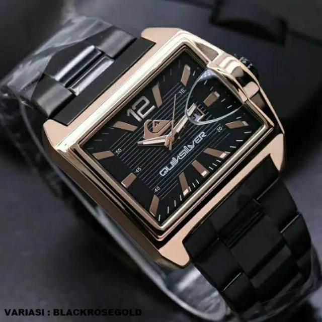 JAM TANGAN PRIA PREMIUM QUICKSILVER QS SQUARE RANTAI