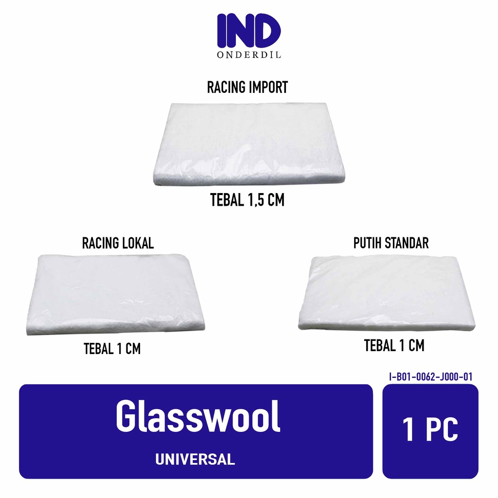 Glaspul-Glaspol-Gaspul-Gaspol-Glasswool-Glasswoll-Peredam Knalpot-Kenalpot Racing-Biasa-Standar Putih-Kuning Universal