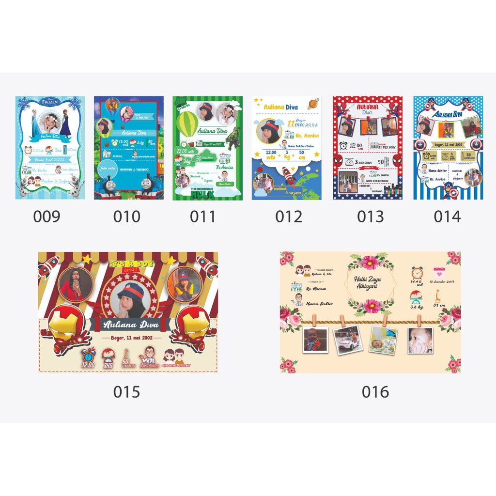 cetak biodata anak/walldecor biodata/hiasan dinding biodata anak 2
