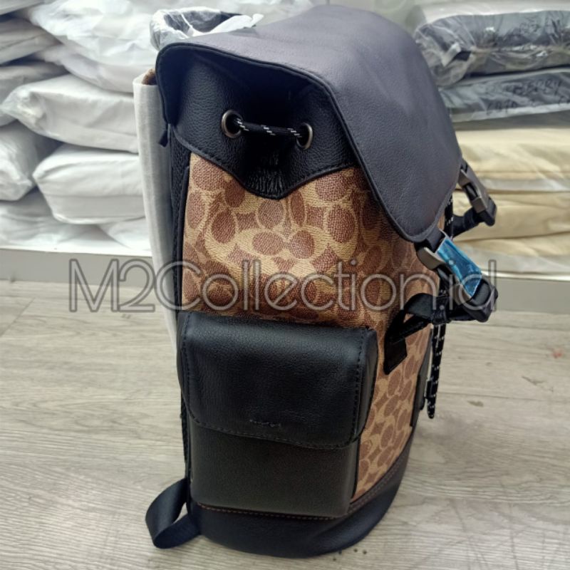 Tas Ransel Coach Revington Signature Backpack Mirror Quality