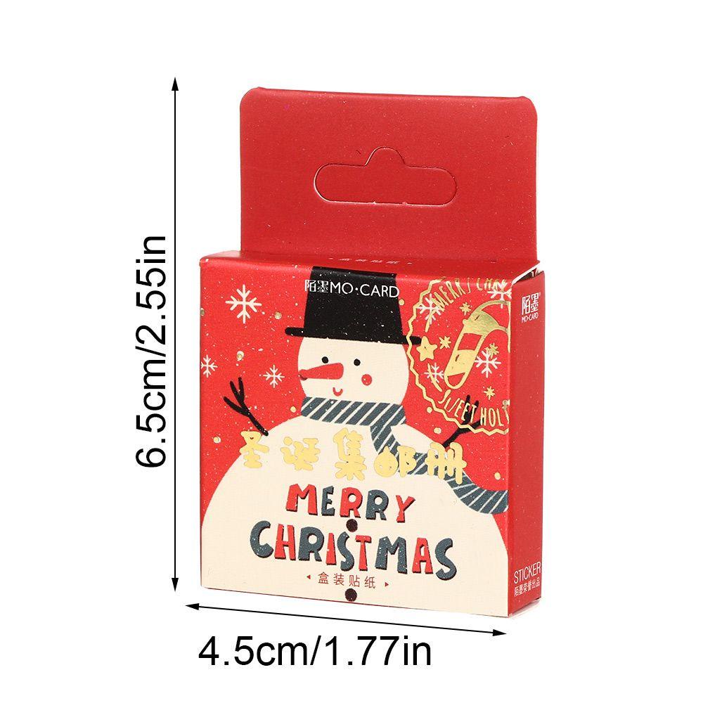 Populer 46pcs Merry Christmas Stiker Berkah Sticker Aesthetic Dekorasi Scrapbooking Label