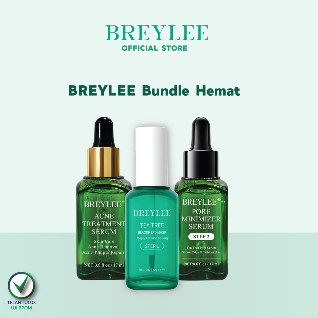 BREYLEE Bundle Hemat, Step 1 I Step 2 I Acne Treatment serum I 3pcs