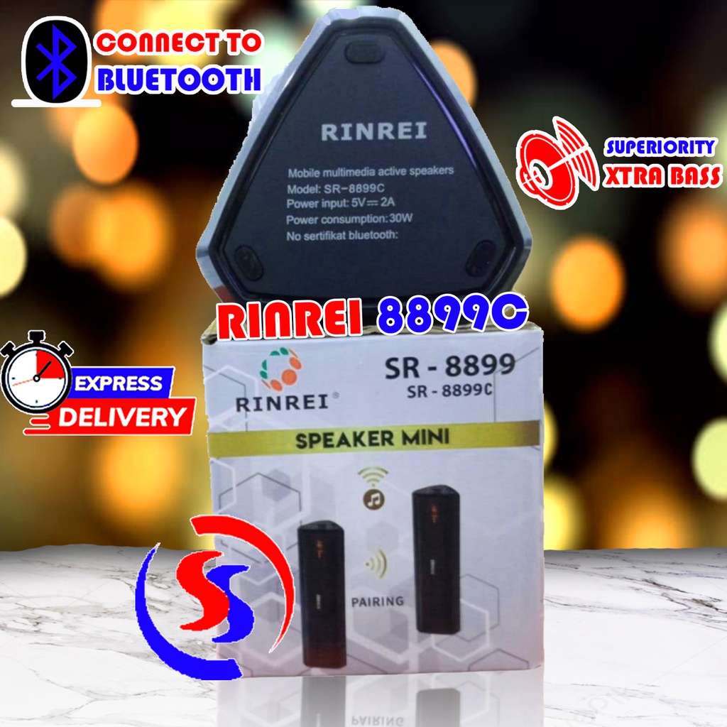 SPEAKER BLUETOOTH SUPER BASS RIN REI 8899C GARANSI RESMI