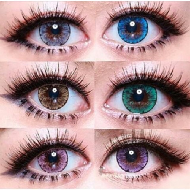 Eos ice gray brown softlens green violet blue