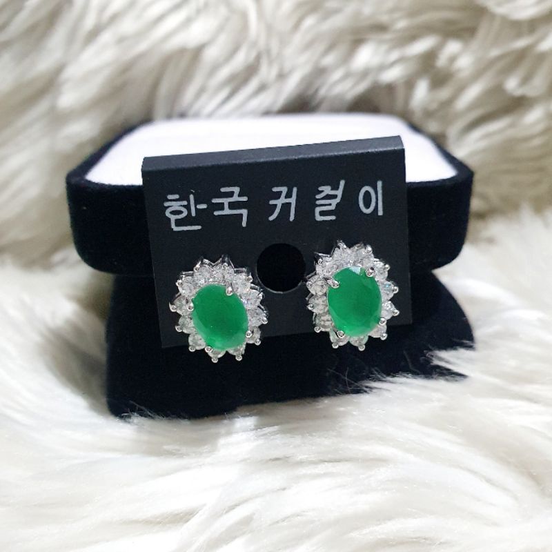 Anting Silver925 Perak Premium Quality Mata kilau Anti Karat anti alergi anting premium N-159