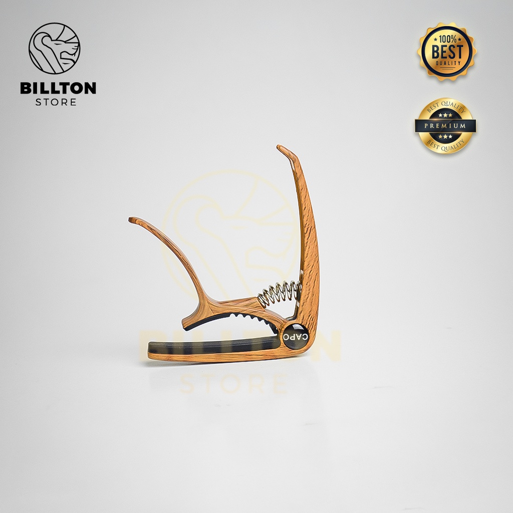 Capo Gitar Kapo Motif Kayu Capo Akustik Elektrik Klasik Penjepit Gitar Premium