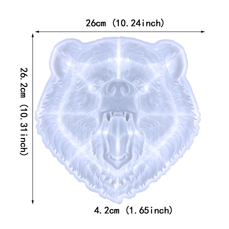 Siy Cetakan Resin Epoksi Bentuk Kepala Beruang Bahan Silikon
