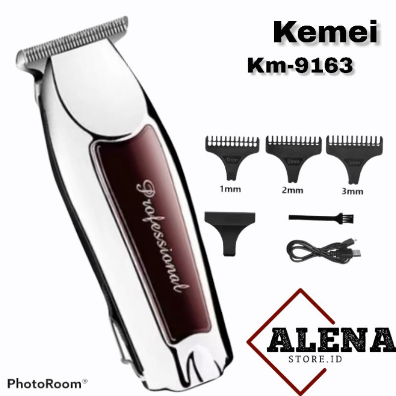 KEMEI KM-9163 / detailer kemei / TRIMMER TURBO POWER  / MESIN CUKUR RAMBUT KEMEI KM 9163