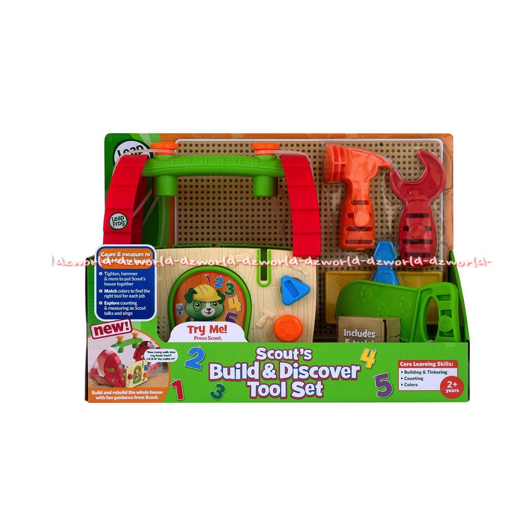 Leapfrog Scout's Build And Discover Tool Set Mainan Alat Tukang Palu Obeng Untuk Anak Anak Leap frog Scouts