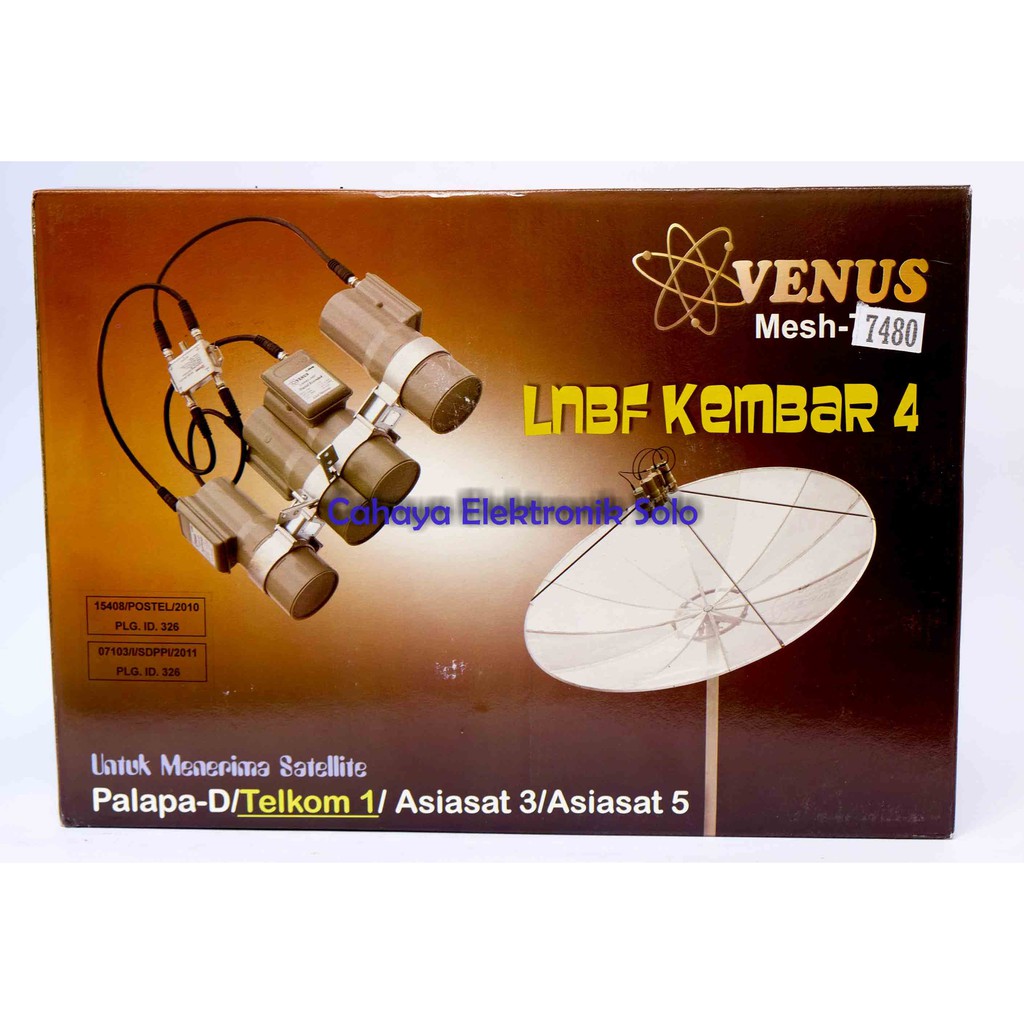 Lnb Venus 7480 Arab asiasat 4 satelit 4 receiver lnb