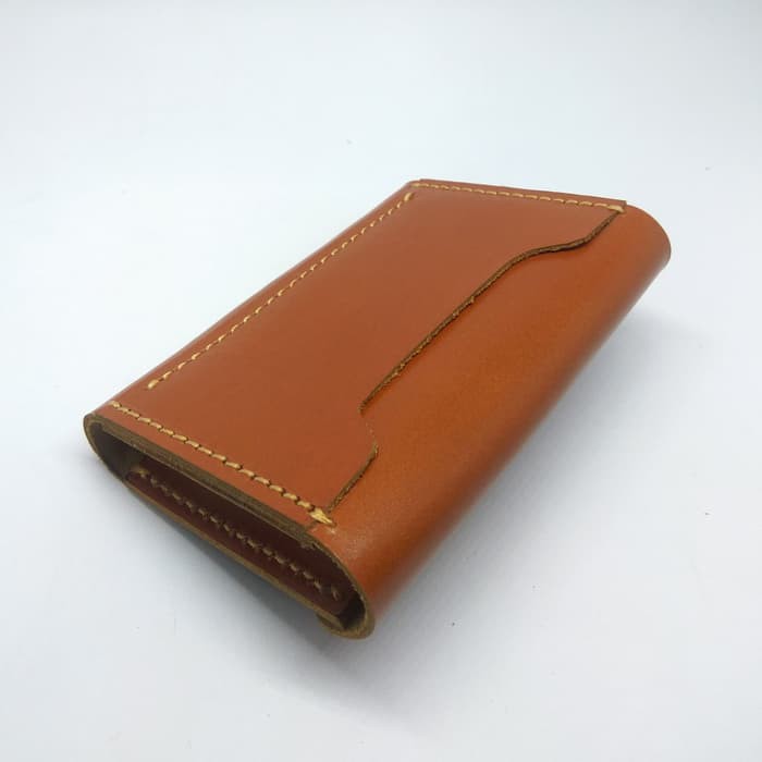 dompet kartu muat banyak model amplop simpel warna tan - PHWL244