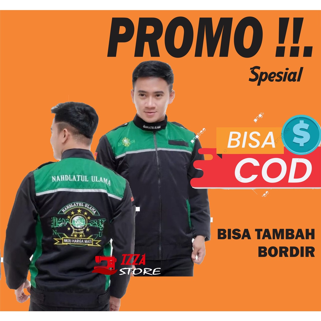 (BISA COD) JAKET NU NAHDLATUL ULAMA TERBARU/JAKET NU HIJAU MURAH/JAKET NAHDLATUL ULAMA TERBARU PR / Jaket NU Nahdlatul Ulama Nahdlotul Ulama (Premium) JAKET MAJLIS + BORDIR NAMA