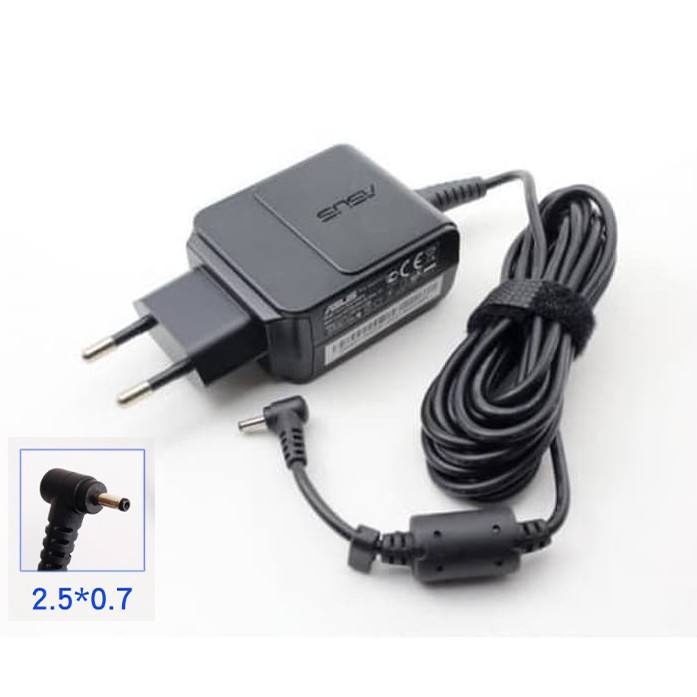 Charger Adaptor Asus Original 1008HA 1101HAB 1101HAG 1201HA 1201N 1201NL 1201T 19 V 1.58 A (2.5*0.7
