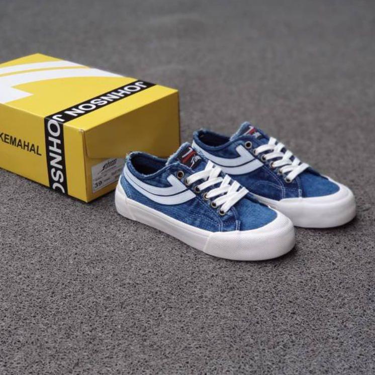 Model Baru.. Sepatu jhonson galaxy pro low denim - johnson original