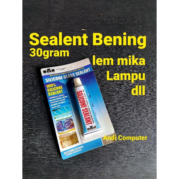 Lem Silen Sealent Aquarium Mika Lampu Bening