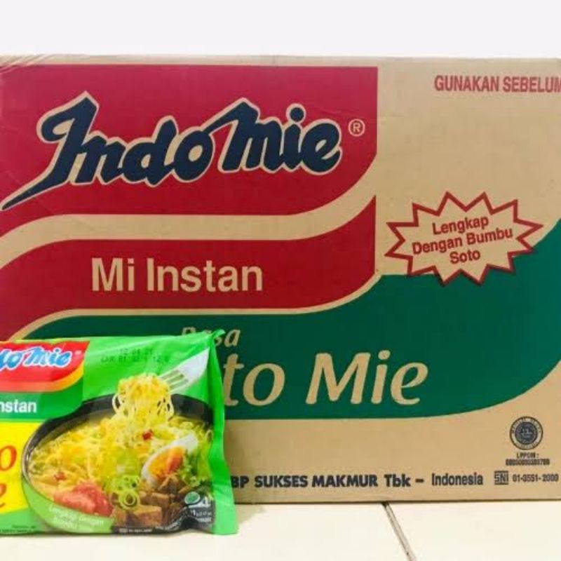 

Indomie rasa soto 72 gram 1 Dus