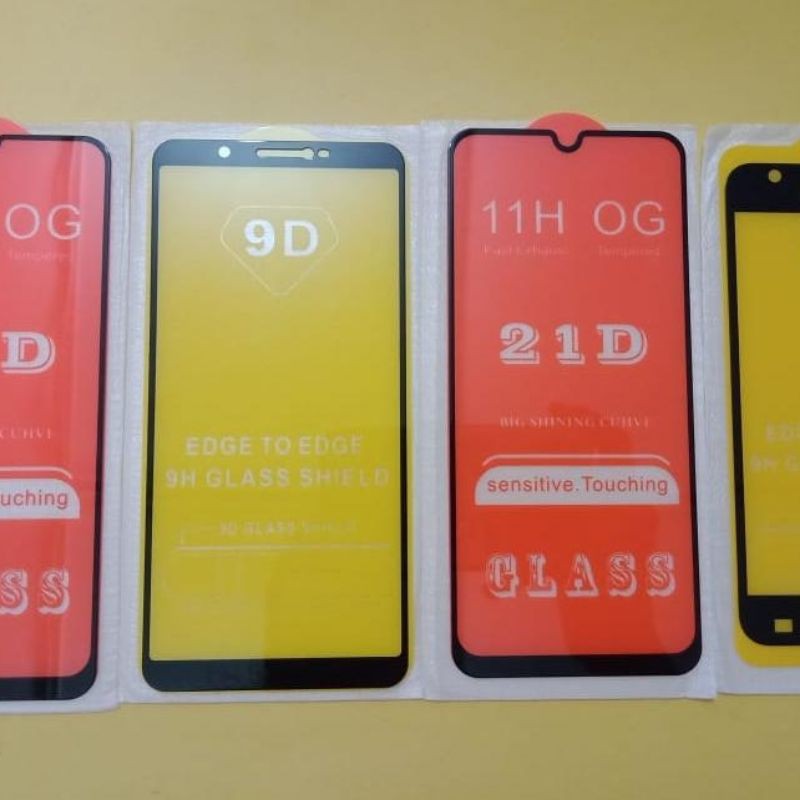 Tempered Glass Full Layar 5D 9D 26D / Anti Gores Kaca All tipe Oppo A37 A33 A53 A54 A3S A5S A12 A15 A16 F9 F7 A71 A83