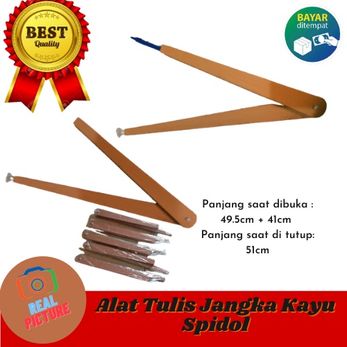

Accessories Alat Tulis Jangka Kayu Dengan Spidol