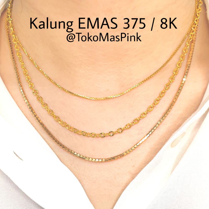 Kalung EMAS ASLI Kadar 375 / 8K ( TOKO MAS LIA GOLD BEKASI )