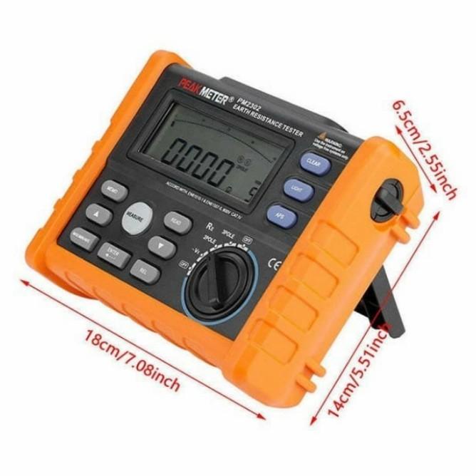 Digital Earth Ground Resistance Tester Grounding Tester Peakmeter