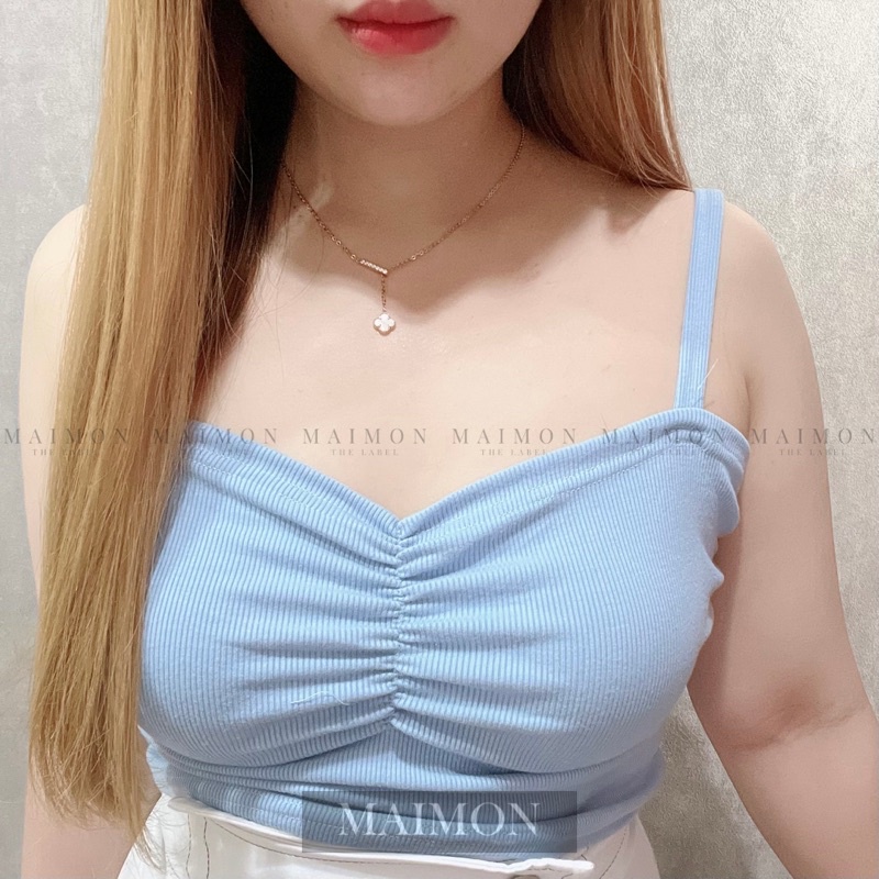 Sweetheart Neck Tank Top | Tanktop Korean Fashion | Maimon Grosir