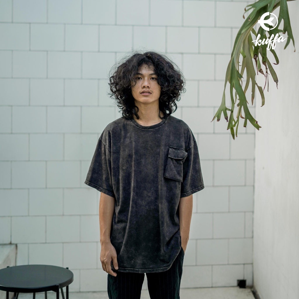 Kaos Oversize Wash Black (033) - Kuffa