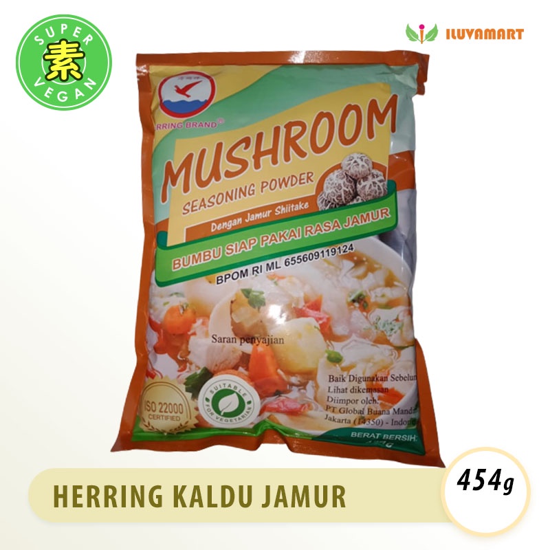 

HERRING Shiitake Mushroom Seasoning Powder 454g Kaldu Jamur Shitake Bumbu Siap Pakai