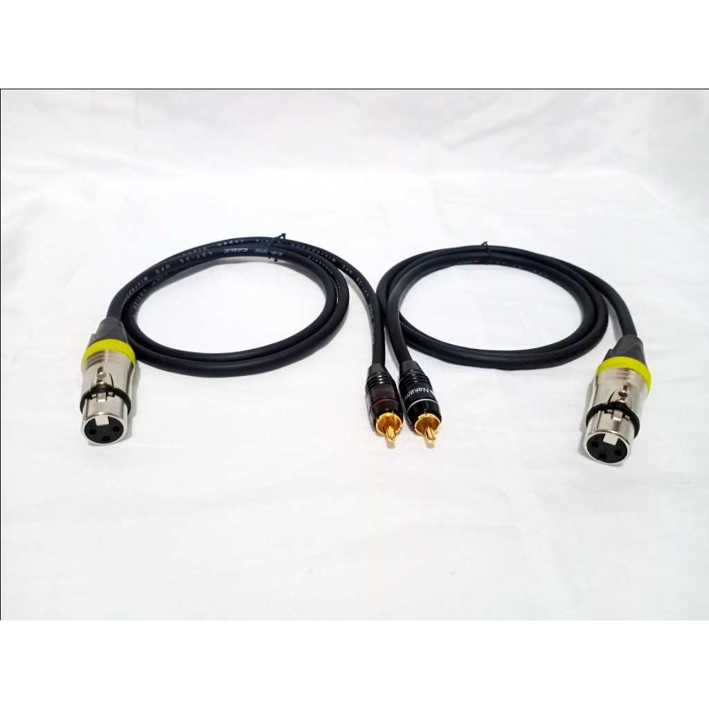 KABEL MIXER KE AMPLIFIER XLR CEWEK KE RCA 7-10 METER 2 PCS