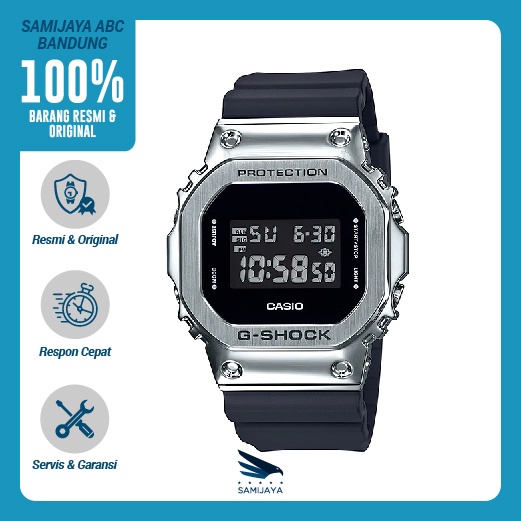 Jam Tangan Pria Digital GShock GM 5600 GM 5600B 3DR 1DR Original Resmi